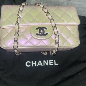 Chanel bag rose gold